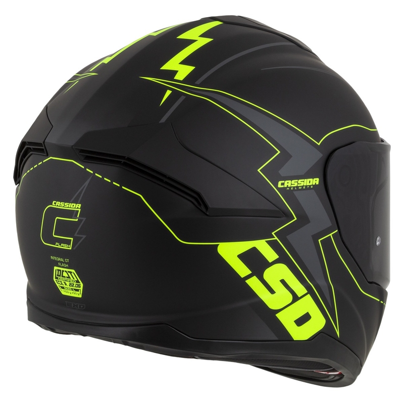 Cassida Integral GT 2.1 Flash črno-fluo rumeno-siva motoristična čelada