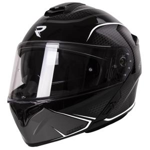 Odklopna motoristična čelada Street Racer Ranger črno-bela - razred II