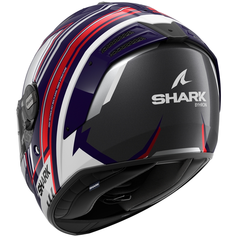 Integralna motoristična čelada SHARK SPARTAN RS Byhron modro-rdeče-siva razprodaja