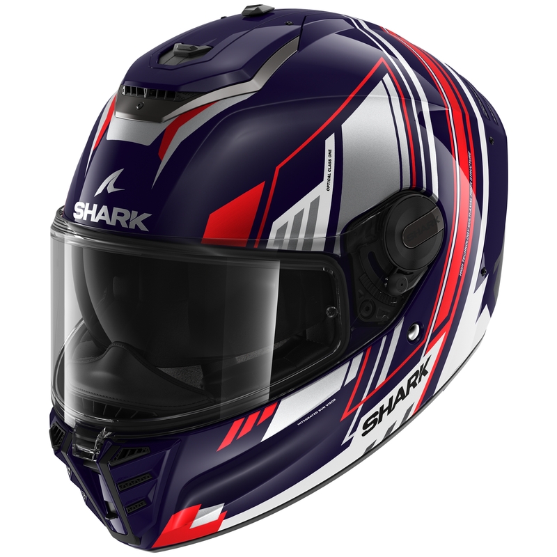 Integralna motoristična čelada SHARK SPARTAN RS Byhron modro-rdeče-siva razprodaja
