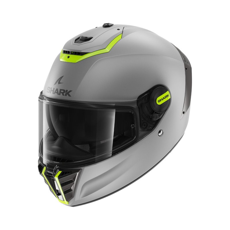 Integralna motoristična čelada SHARK SPARTAN RS Blank SP sivo-fluo rumena