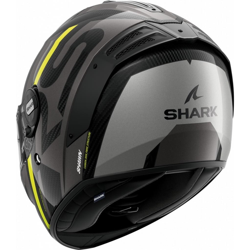 Integralna motoristična čelada SHARK SPARTAN RS Carbon Shawn črno-sivo-fluo rumena