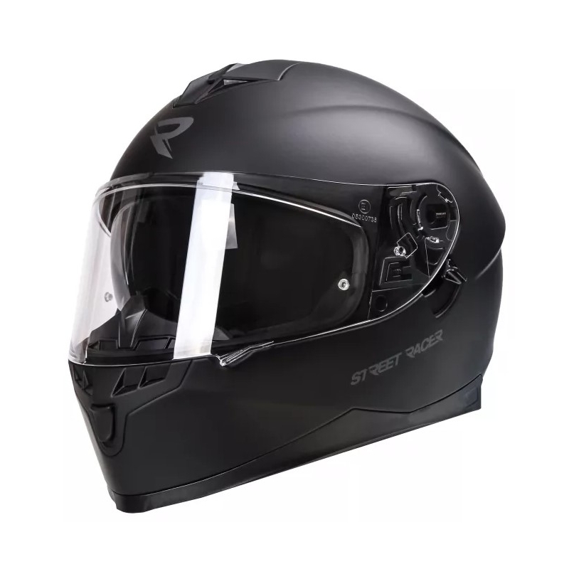 Integralna motoristična čelada Street Racer Magna black matt - razred II