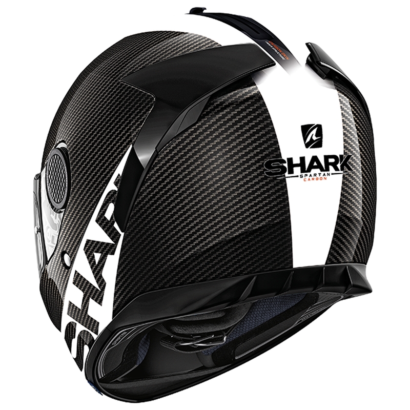 SHARK Spartan Spartan Carbon Skin 1.2 črno-bela integralna motoristična čelada
