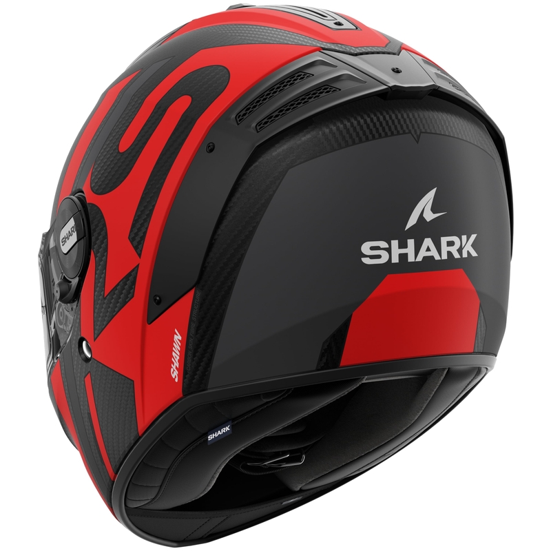 Integralna motoristična čelada SHARK SPARTAN RS Carbon Shawn Mat črno-rdeča