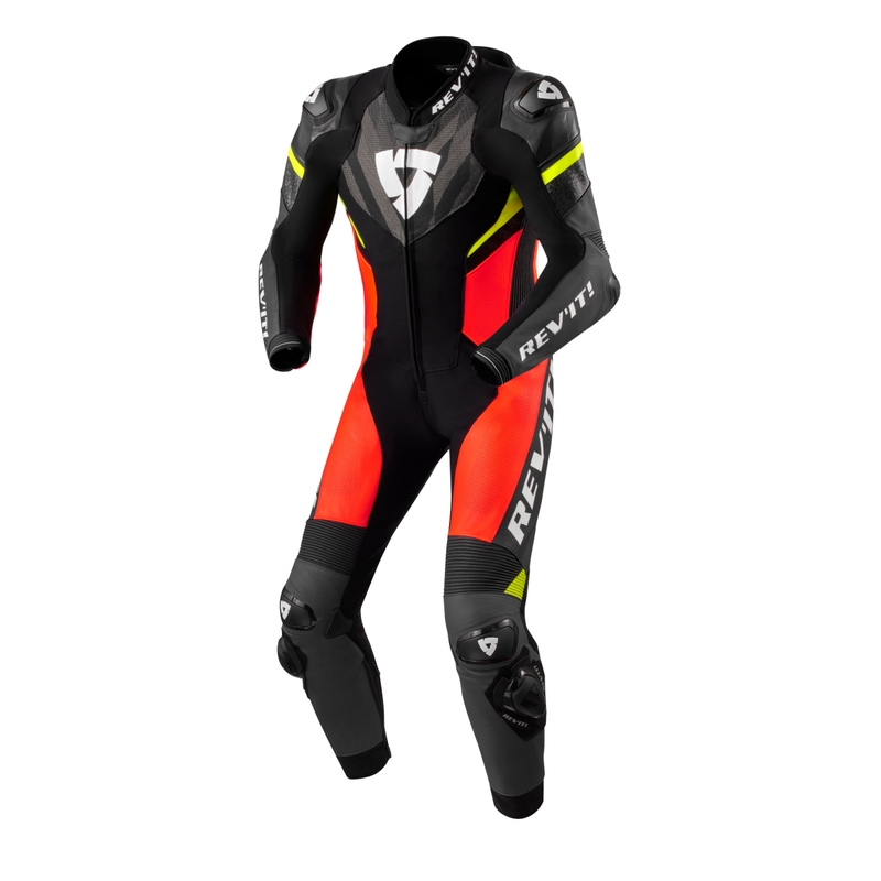 Revit Hyperspeed 2 enodelna motoristična obleka black-fluo red razprodaja