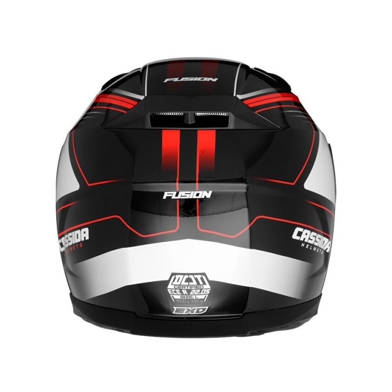 Motoristična čelada Cassida Apex Fusion black-white-fluo red - razred II