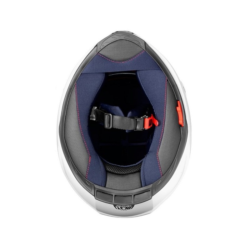 Motoristična čelada Cassida Apex Fusion black-white-fluo red - razred II
