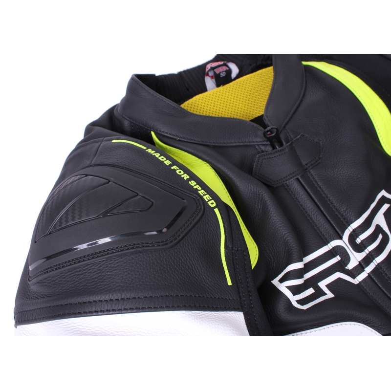 Moška jakna RSA Speedway black-white-fluo yellow - II. kakovost razprodaja