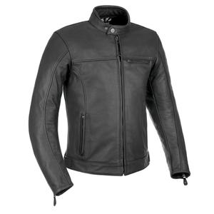 Črna usnjena motoristična jakna Oxford Walton