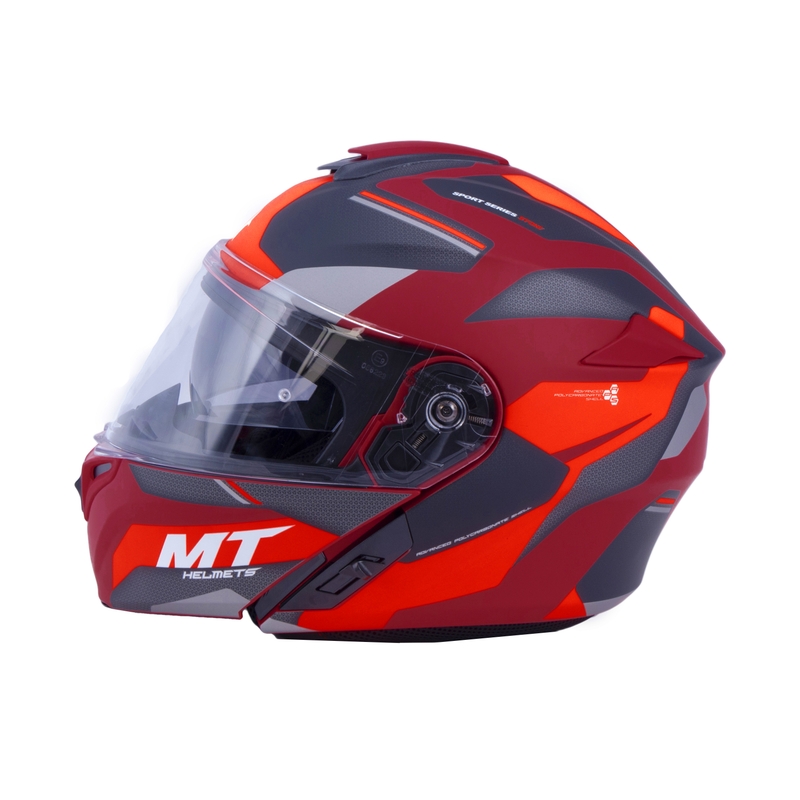 MT Storm ST-ONE motoristična čelada rdeče-črna - razred II