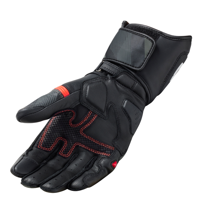 Motoristične rokavice Revit League 2 black-fluo red