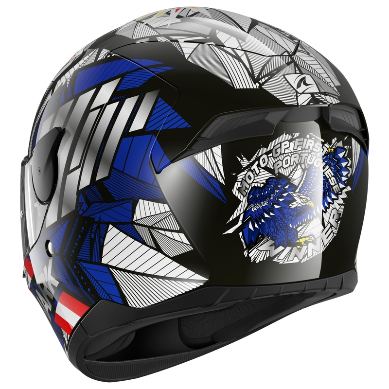 Integralna motoristična čelada SHARK D-SKWAL 2 Replica Oliveira Falco črno-modro-rumena
