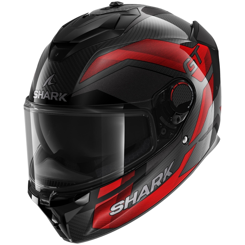 Integralna motoristična čelada SHARK SPARTAN GT PRO Carbon Ritmo črno-rdeča