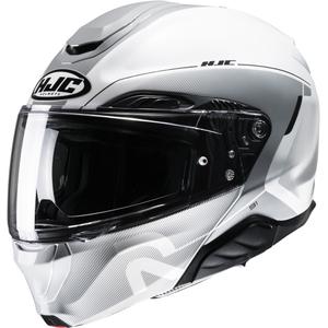 HJC RPHA 91 Combust MC10 motoristična čelada sive in bele barve