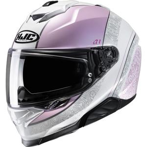 Integralna motoristična čelada HJC i71 Sera MC8 sivo-bela-rožnata