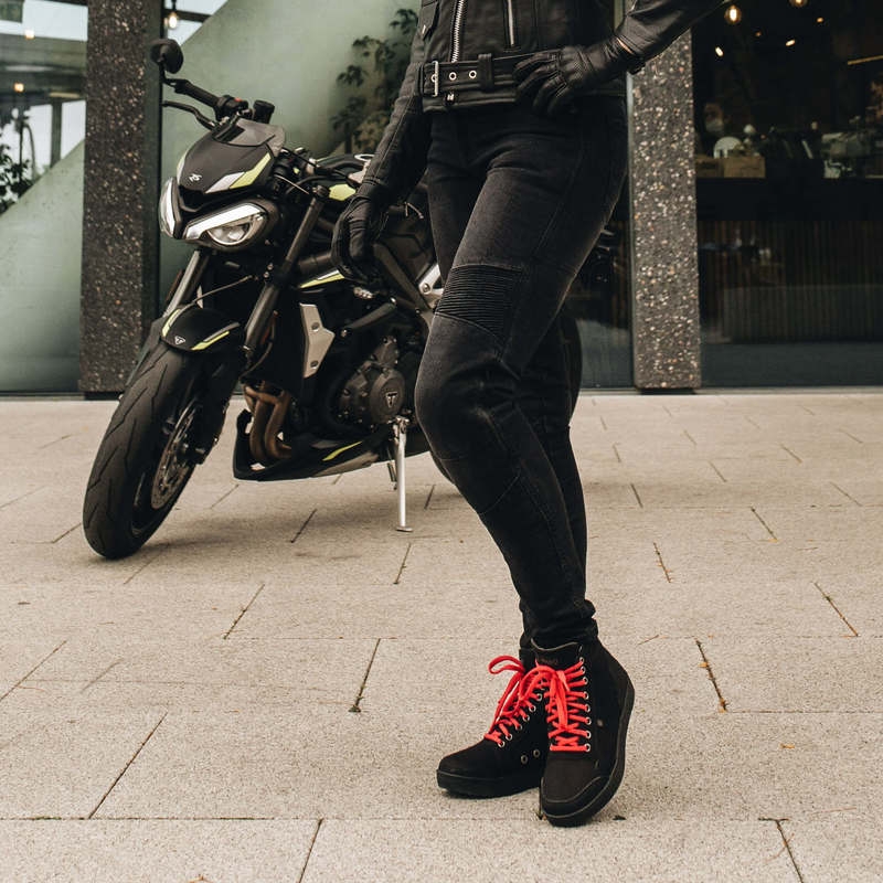 Ženske hlače Ozone Agness II Black Motorcycle Jeans