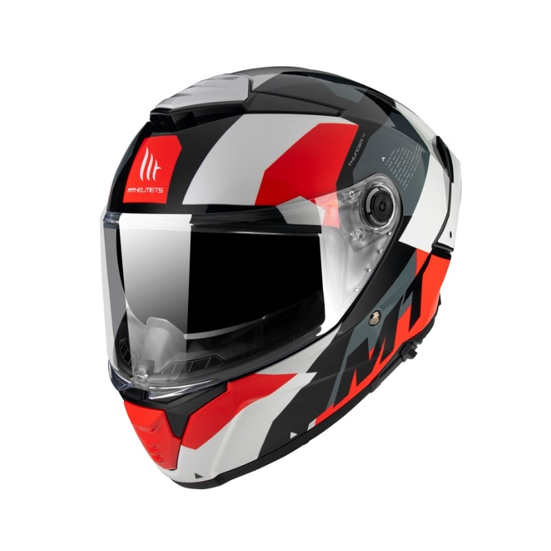 MT FF118SV Thunder 4 SV Fade rdeče-bela-siva-črna integralna motoristična čelada
