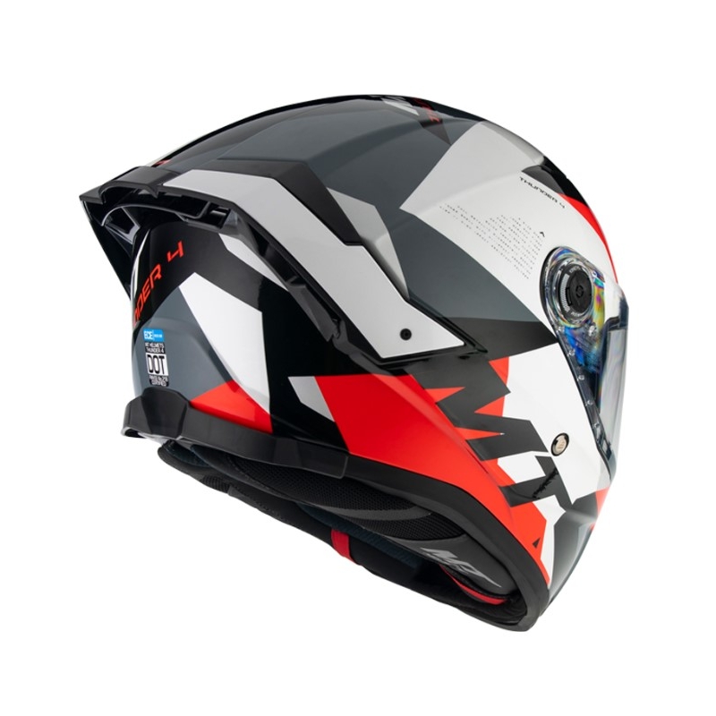 MT FF118SV Thunder 4 SV Fade rdeče-bela-siva-črna integralna motoristična čelada