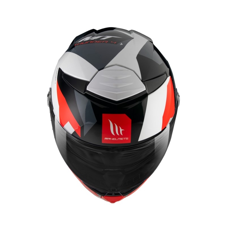 MT FF118SV Thunder 4 SV Fade rdeče-bela-siva-črna integralna motoristična čelada