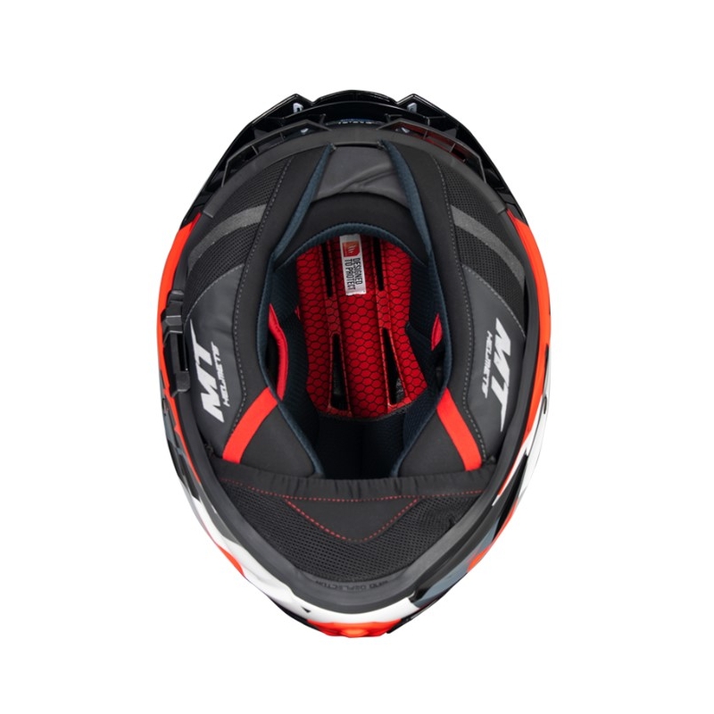 MT FF118SV Thunder 4 SV Fade rdeče-bela-siva-črna integralna motoristična čelada