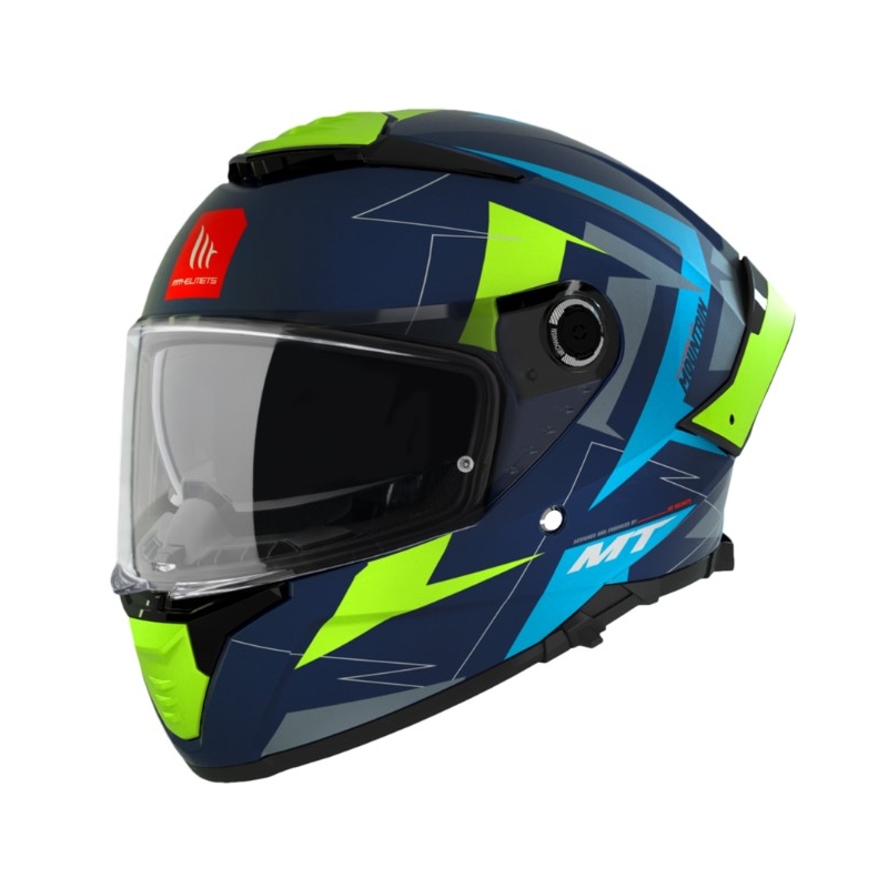 MT FF118SV Thunder 4 SV Mountain C7 sivo-zeleno-modra integralna motoristična čelada