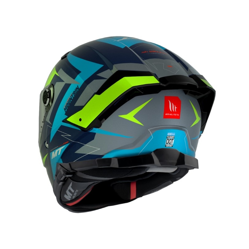 MT FF118SV Thunder 4 SV Mountain C7 sivo-zeleno-modra integralna motoristična čelada