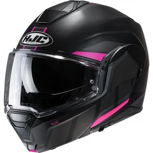 HJC i100 Beis MC8SF črno-rožnata motoristična čelada s prevračanjem