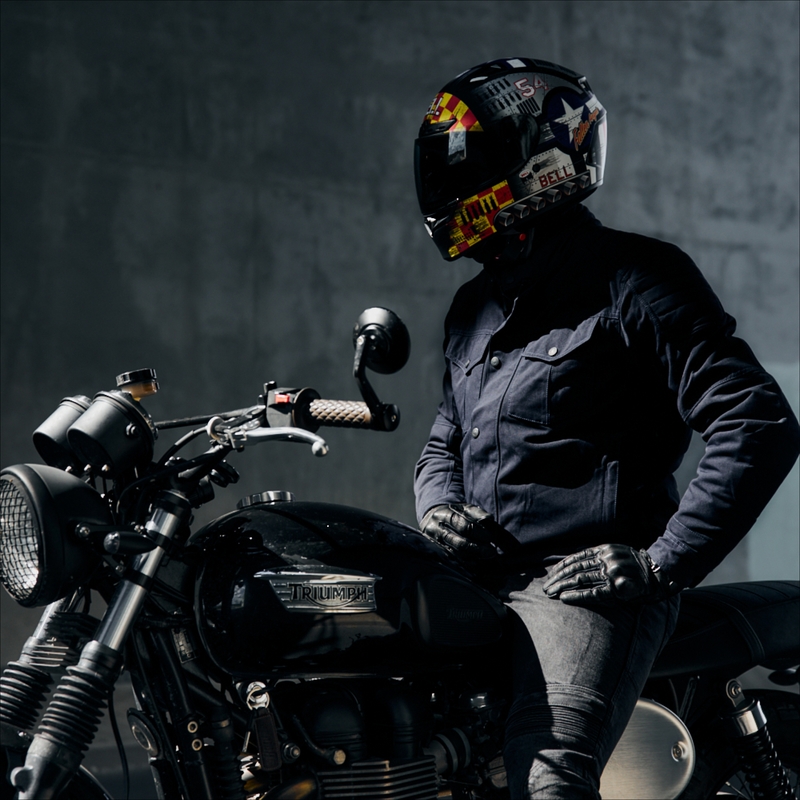 Rebelhorn Hunter Dark Blue Motorcycle Jacket razprodaja