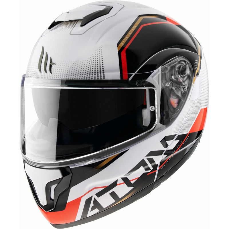 MT Atom SV Quark B5 rdeče-črno-bela motoristična čelada