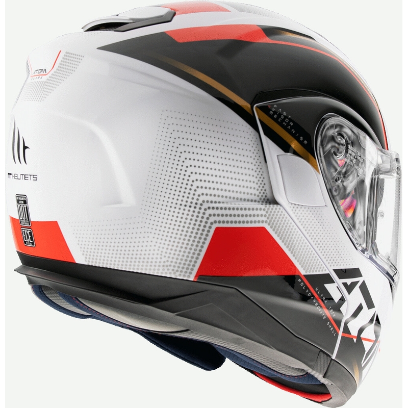 MT Atom SV Quark B5 rdeče-črno-bela motoristična čelada