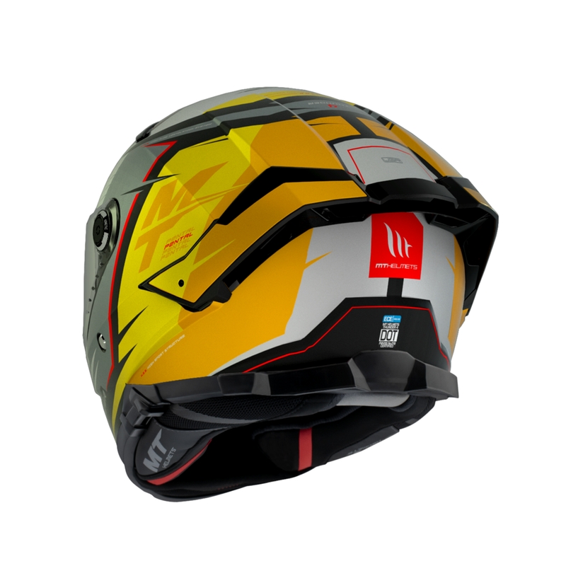 MT Thunder 4 SV Pental B3 sivo-rumena integralna motoristična čelada