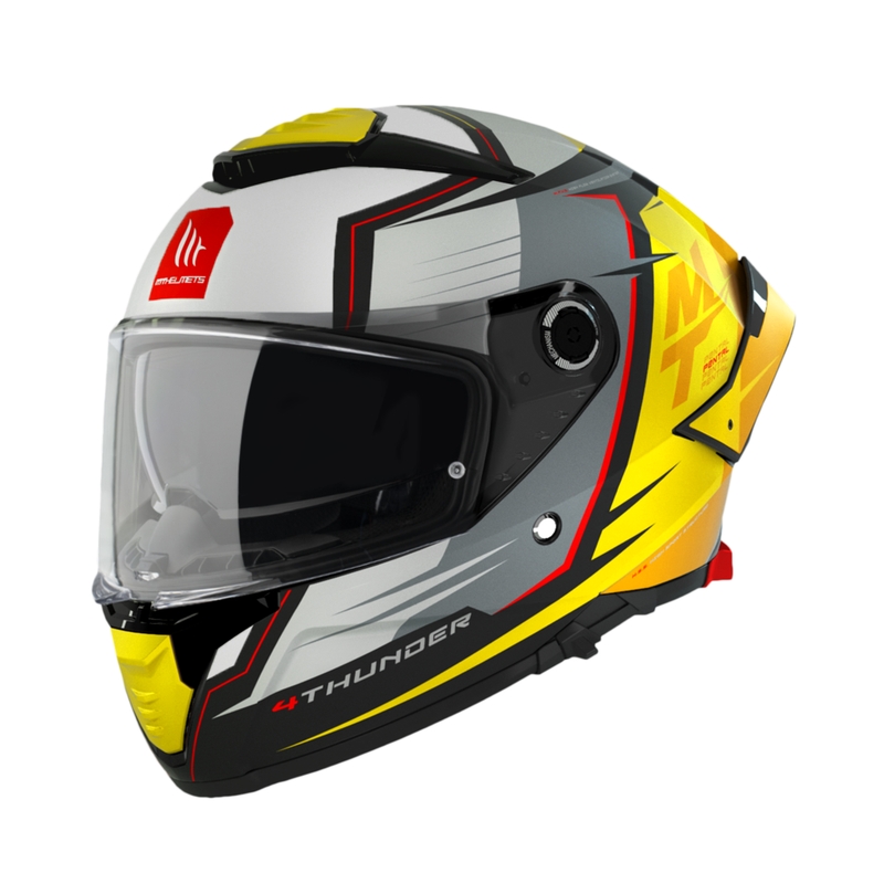 MT Thunder 4 SV Pental B3 sivo-rumena integralna motoristična čelada