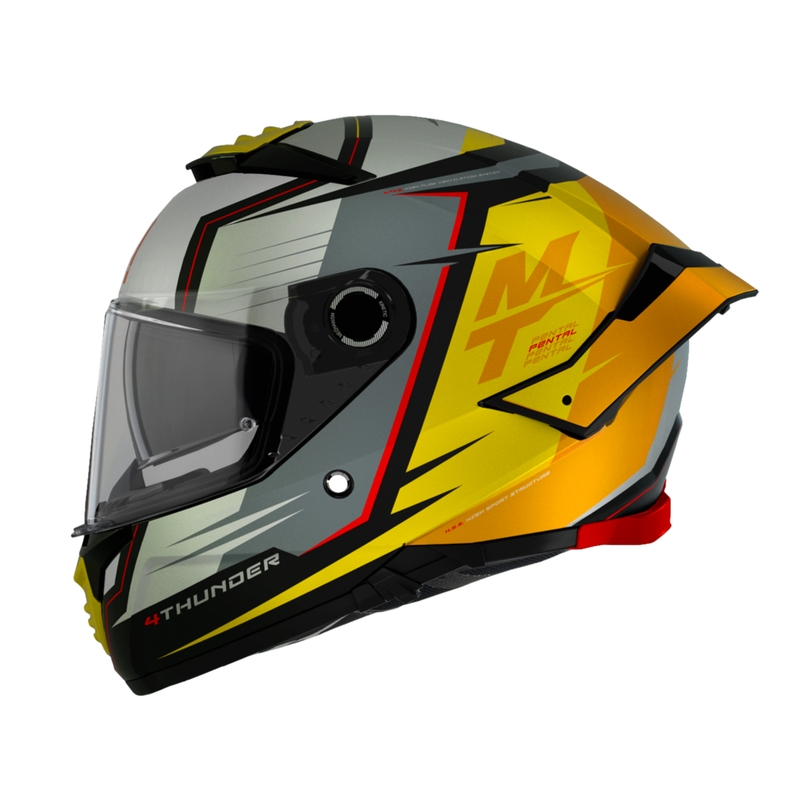 MT Thunder 4 SV Pental B3 sivo-rumena integralna motoristična čelada