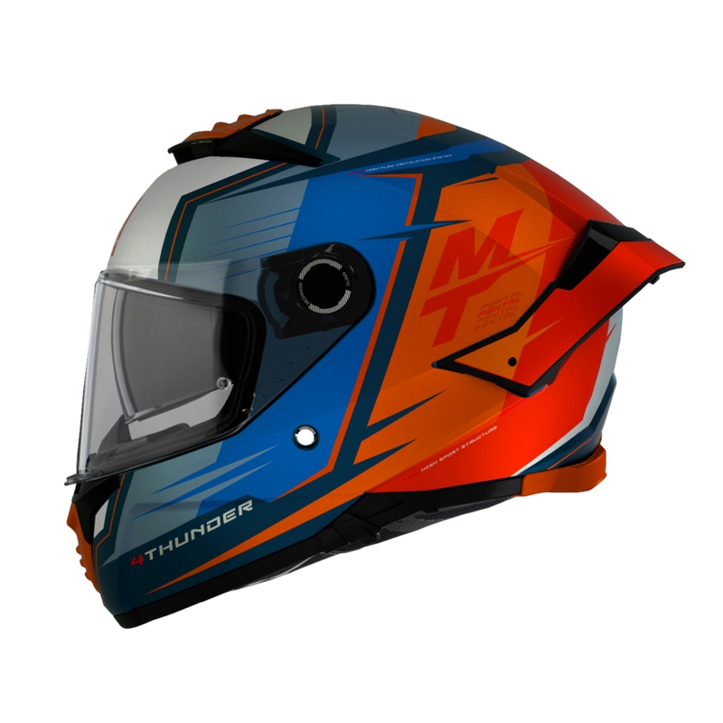 MT Thunder 4 SV Pental B4 integralna motoristična čelada modro-oranžna