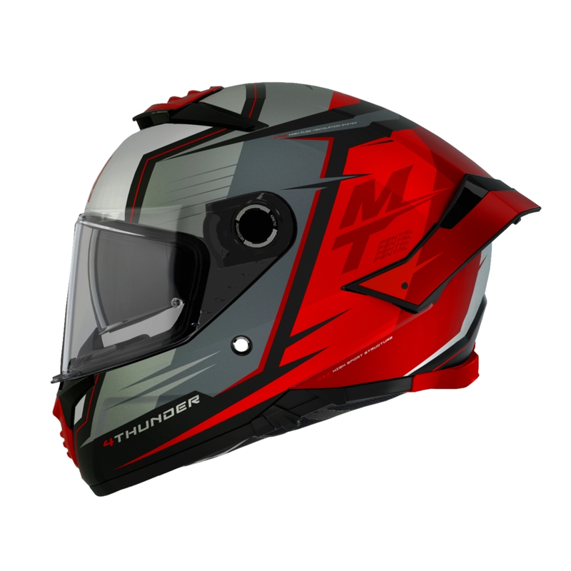 MT Thunder 4 SV Pental B5 sivo-rdeča integralna motoristična čelada razprodaja