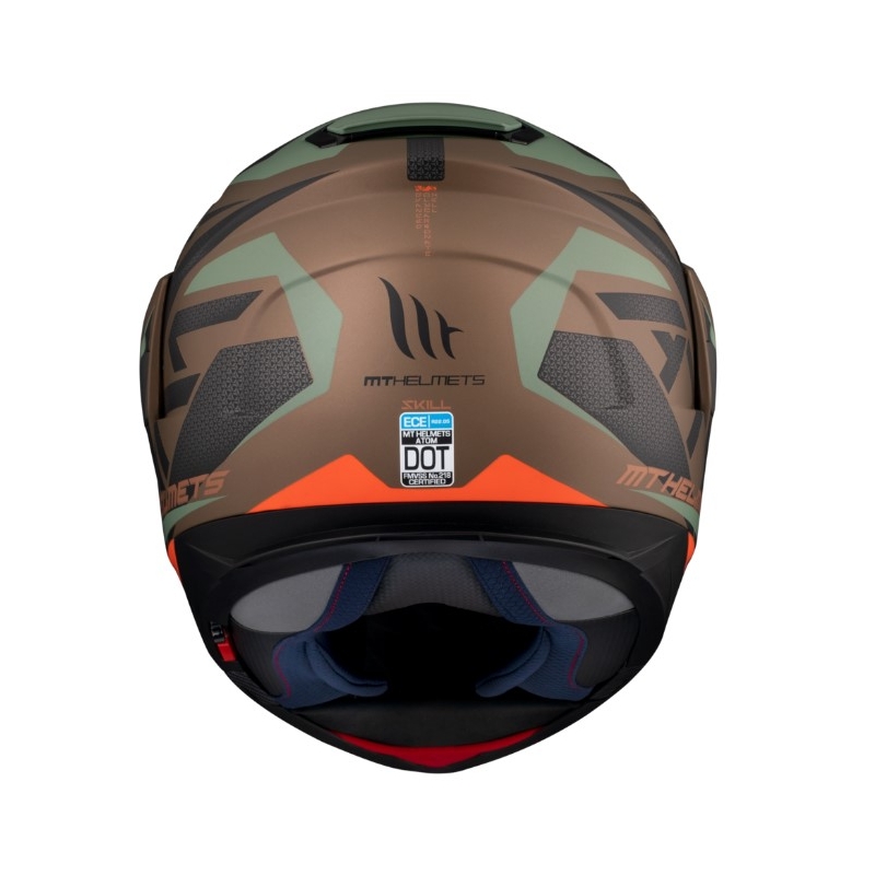 MT Atom SV Skill A9 motoristična čelada črno-zeleno-rjava razprodaja