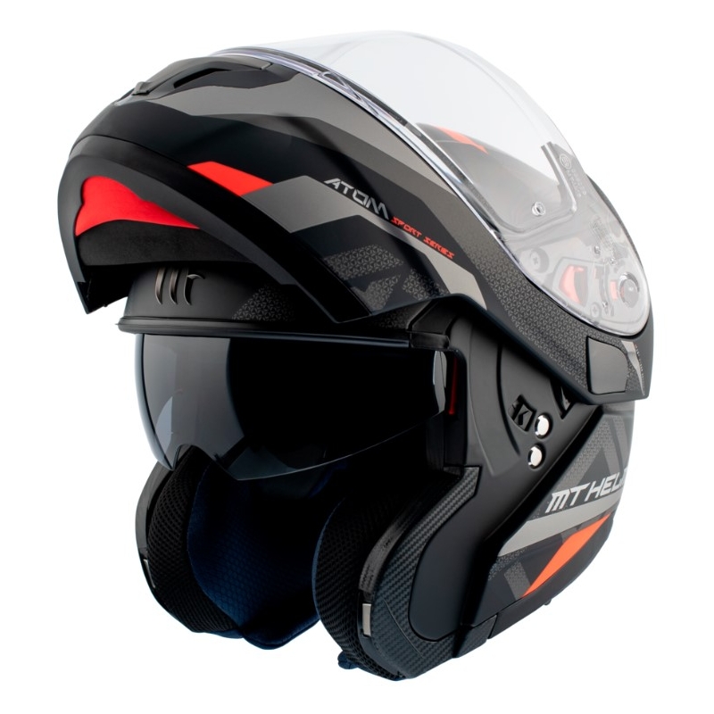MT Atom SV Skill A1 black tip-up motoristična čelada