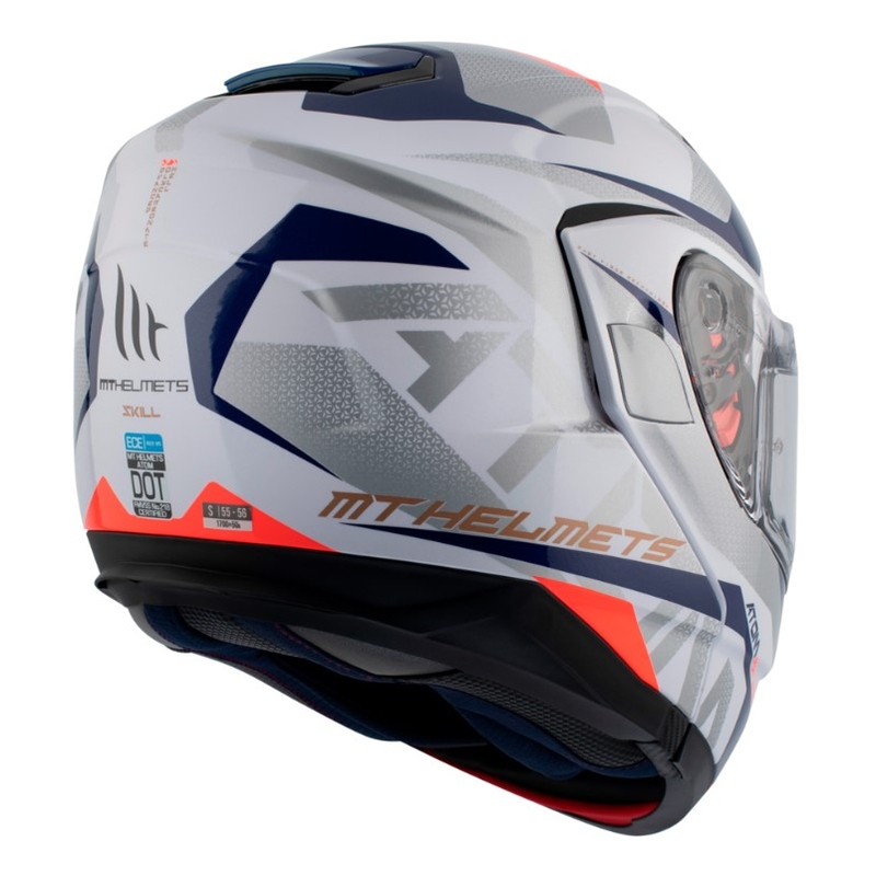 MT Atom SV Skill A0 motoristična čelada belo-modra razprodaja
