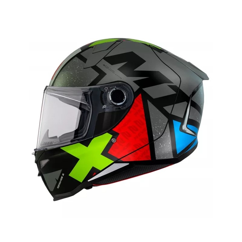 MT FF110 Revenge 2 Light sivo-rdeče-zelena integralna motoristična čelada