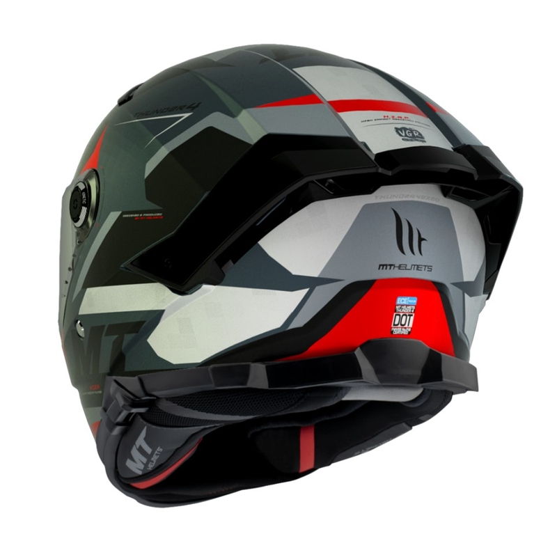 MT Thunder 4 SV Exeo črno-sivo-rdeča integralna motoristična čelada