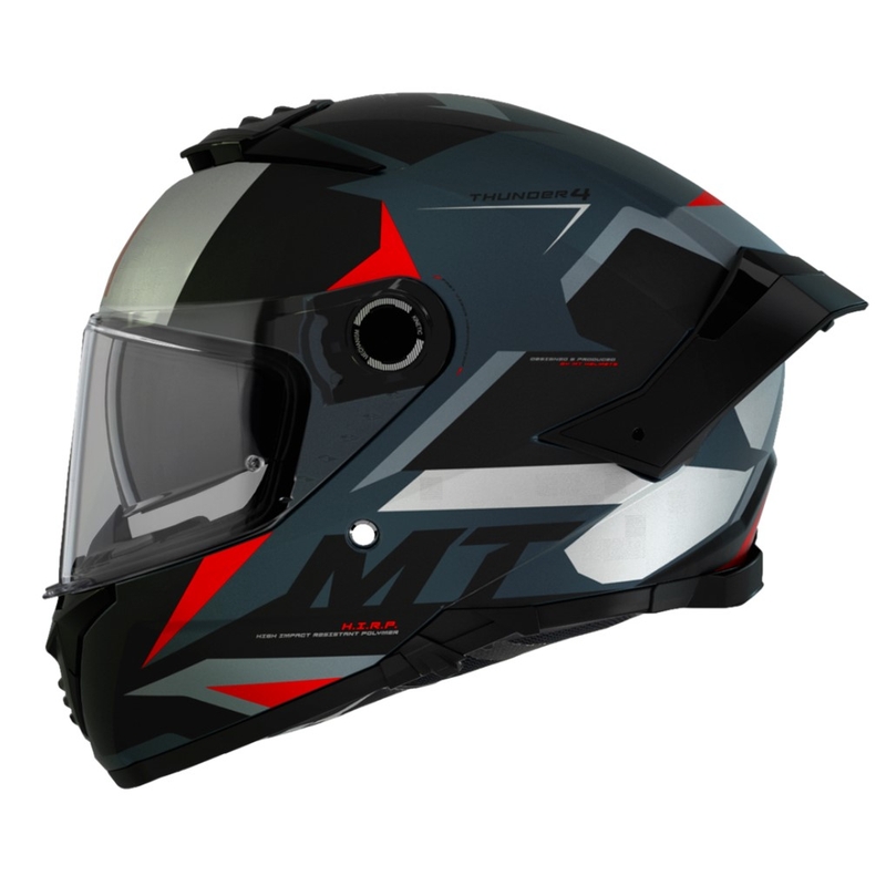 MT Thunder 4 SV Exeo črno-sivo-rdeča integralna motoristična čelada