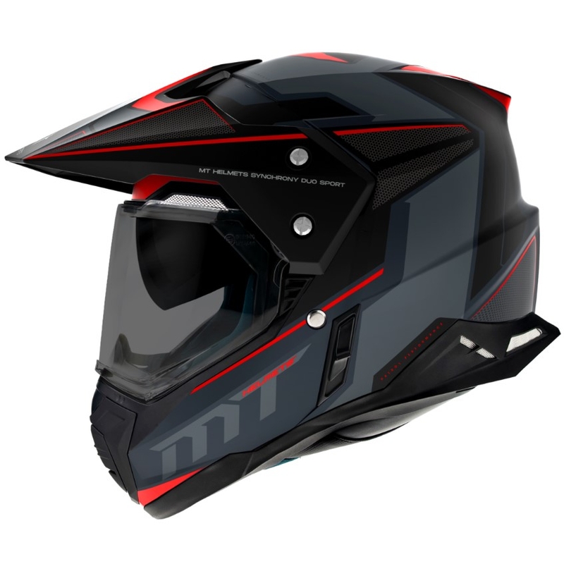 Enduro čelada MT Synchrony Duo Sport SV Patrol B5 black-grey-red