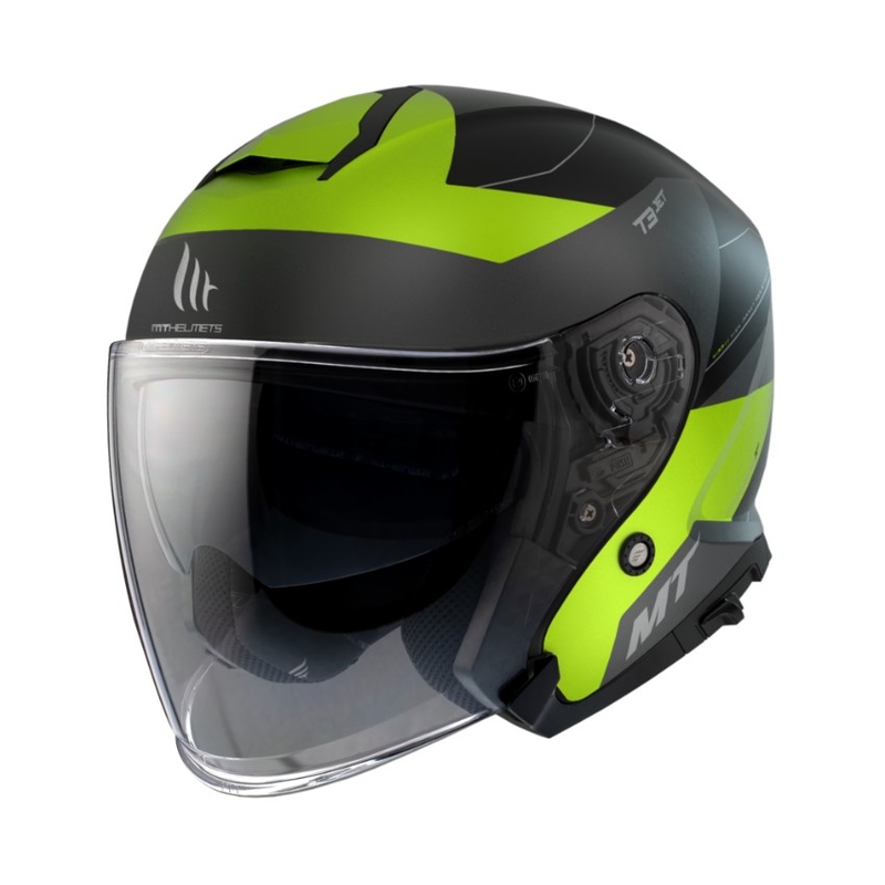 MT Thunder 3 SV Jet Cooper Black-Grey-Fluo Yellow Odprta motoristična čelada razprodaja