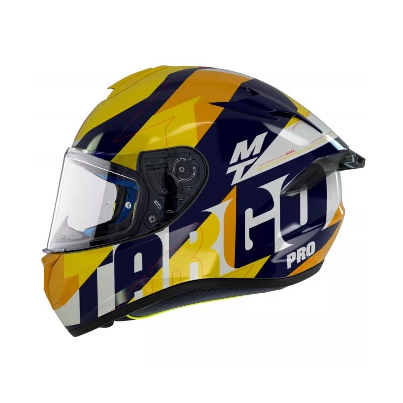MT Targo Pro Biger integralna motoristična čelada rumeno-modra