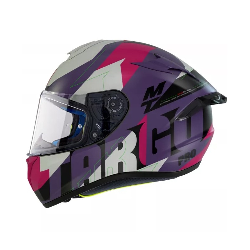 MT Targo Pro Biger sivo-vijolično-rožnata integralna motoristična čelada