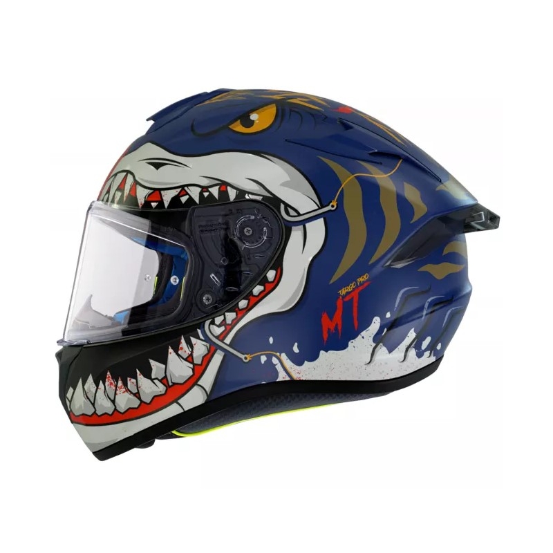 MT Targo Pro Sharky modra integralna motoristična čelada