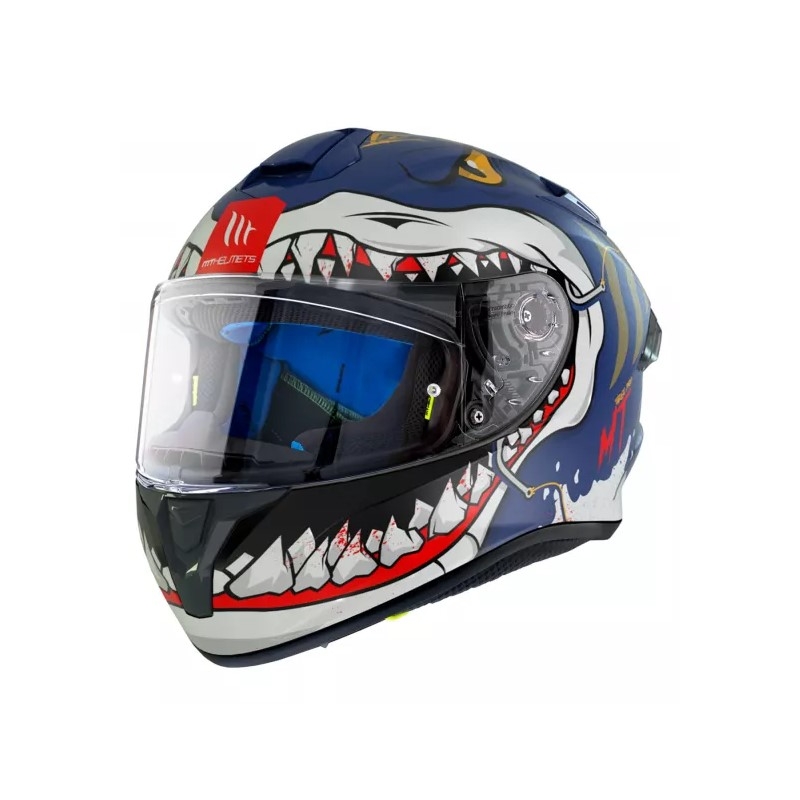 MT Targo Pro Sharky modra integralna motoristična čelada