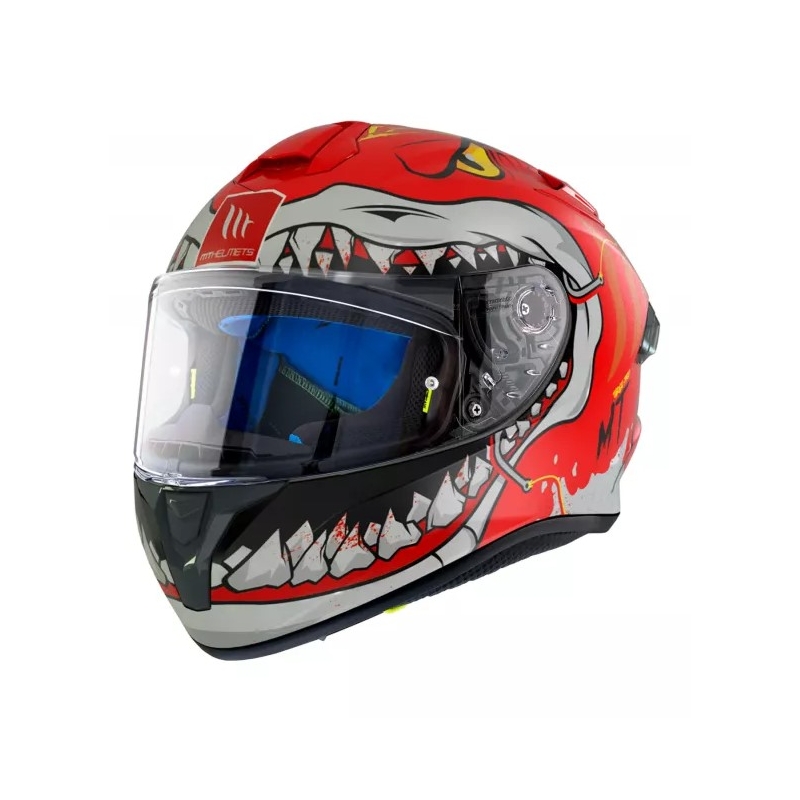 MT Targo Pro Sharky rdeča integralna motoristična čelada