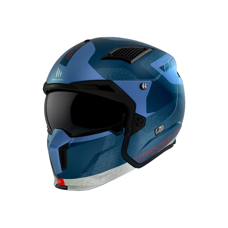 Odprta čelada z masko MT Streetfighter SV Totem C17 belo-modra